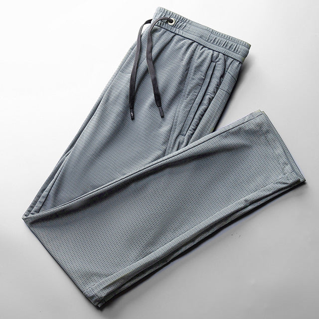 Jogginghose aus Eisseide und Netzstoff für Herren
