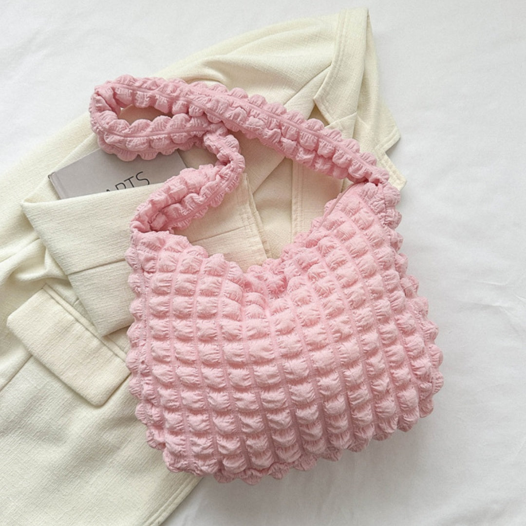 Nischen-Plissee-Wolken, niedlich, schlicht, weich, trendig, im Western-Stil, für Unterarme, Pendlertasche