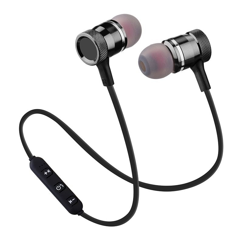 Drahtloses Bluetooth-Headset für den Sport, Laufen, magnetische Leitungssteuerung, binaurales Stereo-In-Ear, hängender Hals, Mobiltelefon, universeller Anrufbeantworter
