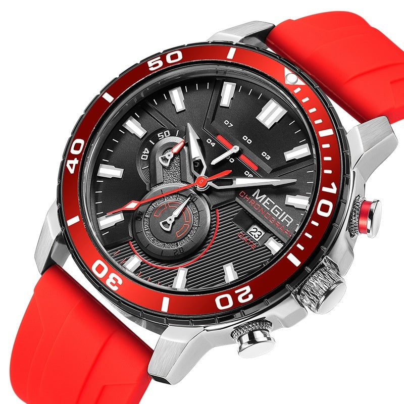 Uhr Multifunktions Chronograph Kalender Sport Herrenuhren