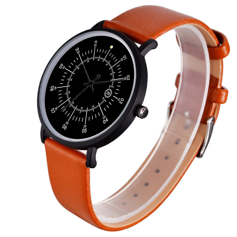 Lässige, individuelle Uhr mit Lederarmband