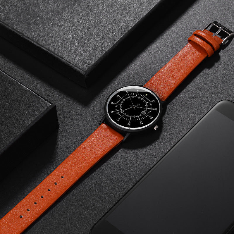 Lässige, individuelle Uhr mit Lederarmband