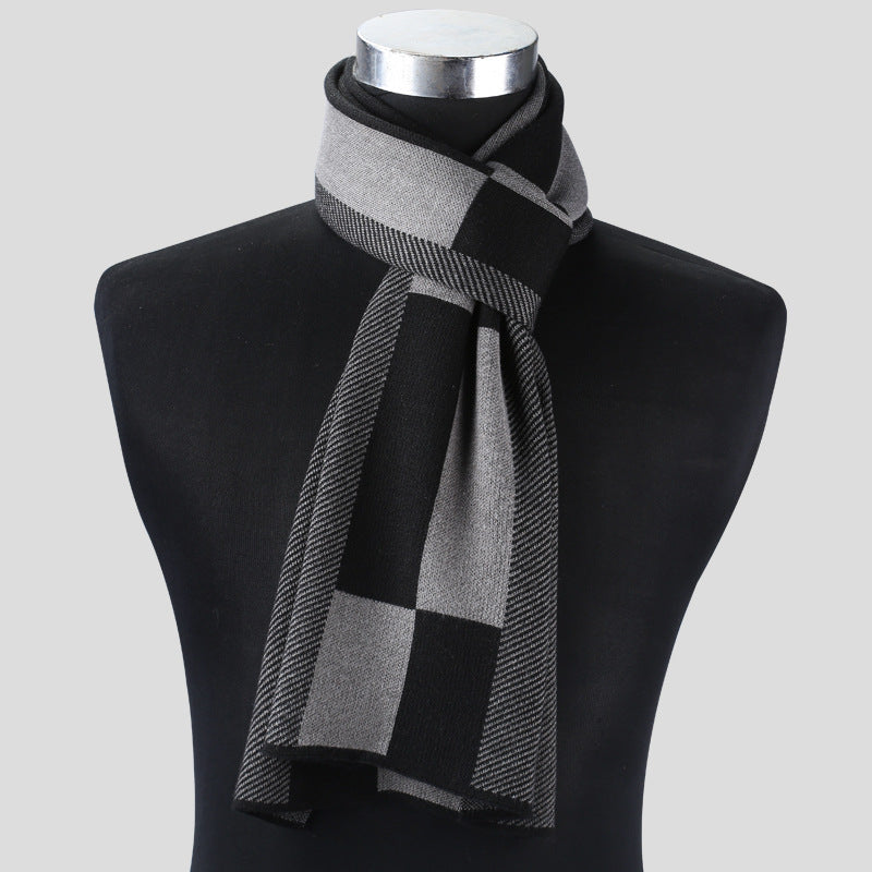 Karierter Herrenschal Strickschal