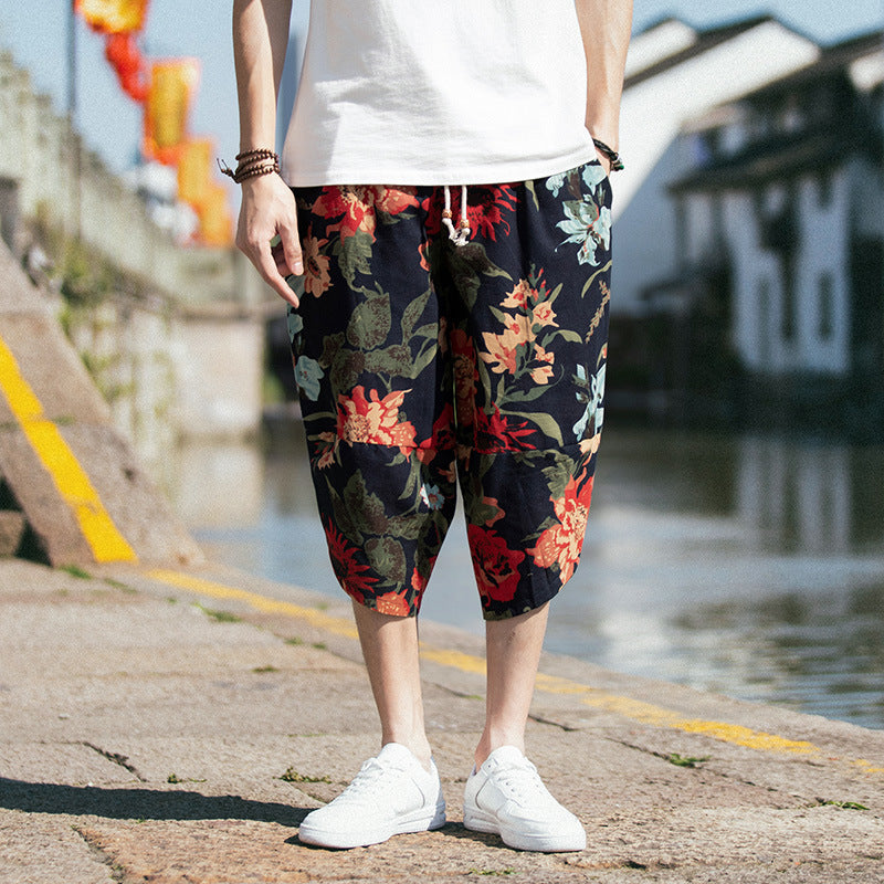 Lockere Retro-Kurze Hose in Übergröße