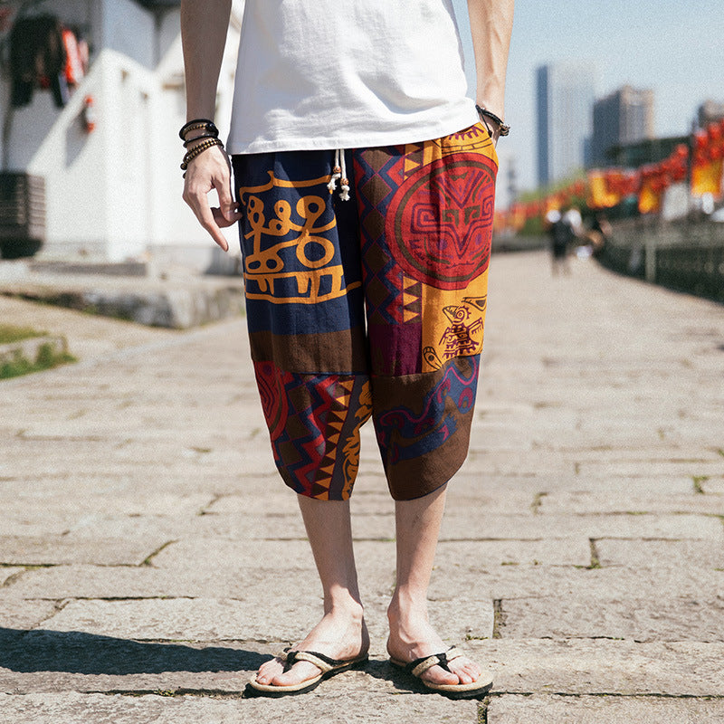 Lockere Retro-Kurze Hose in Übergröße