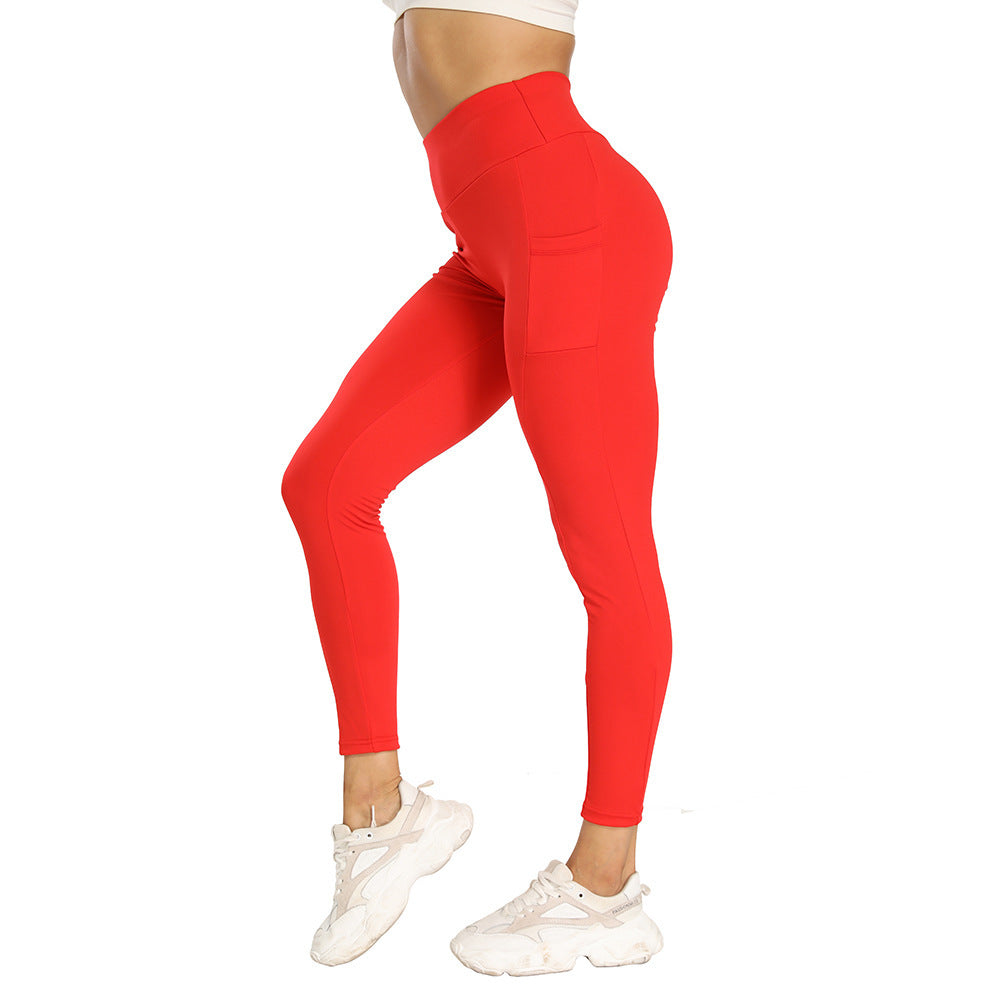 Modische Yogahose mit hoher Taille und Nähten