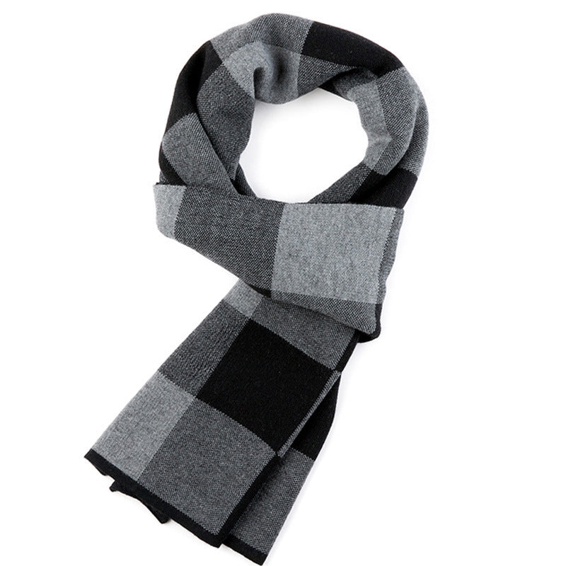 Karierter Herrenschal Strickschal