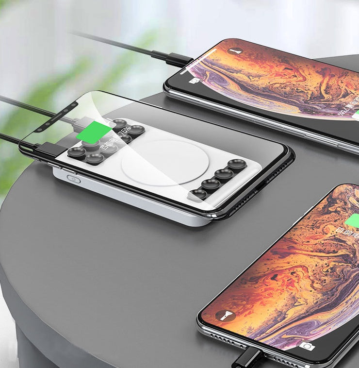 Powerbank zum kabellosen Aufladen von Mobiltelefonen