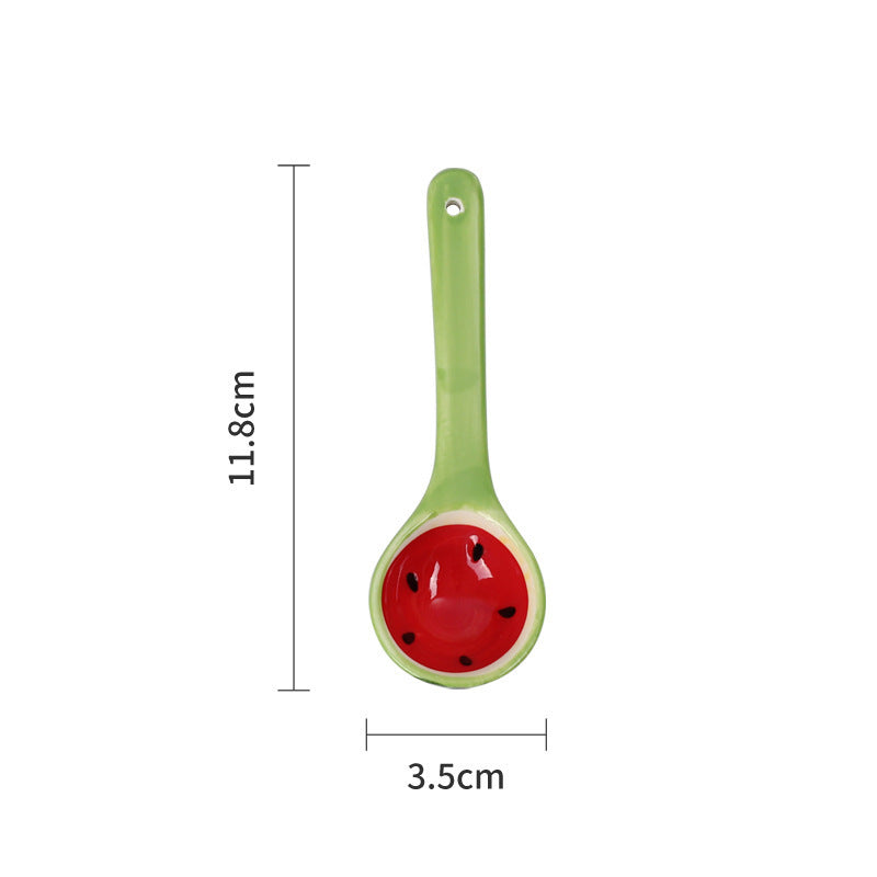 Creative Children's Healthy Underglaze Color Animal Pattern Spoon