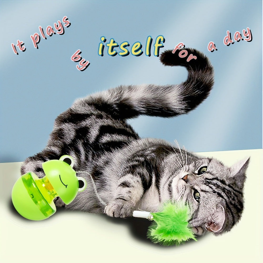 Haustiere Katzenspielzeug Frosch Tumbler Lebensmittel Dropping Ball Haustier Produkte