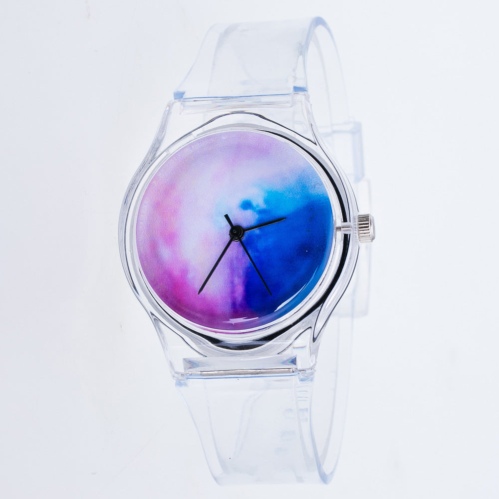Koreanische Mode und schöne Farbe Jelly Student Casual Watch