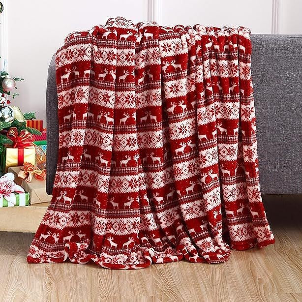 Weihnachtsflanelldecke mit 3D-Druck