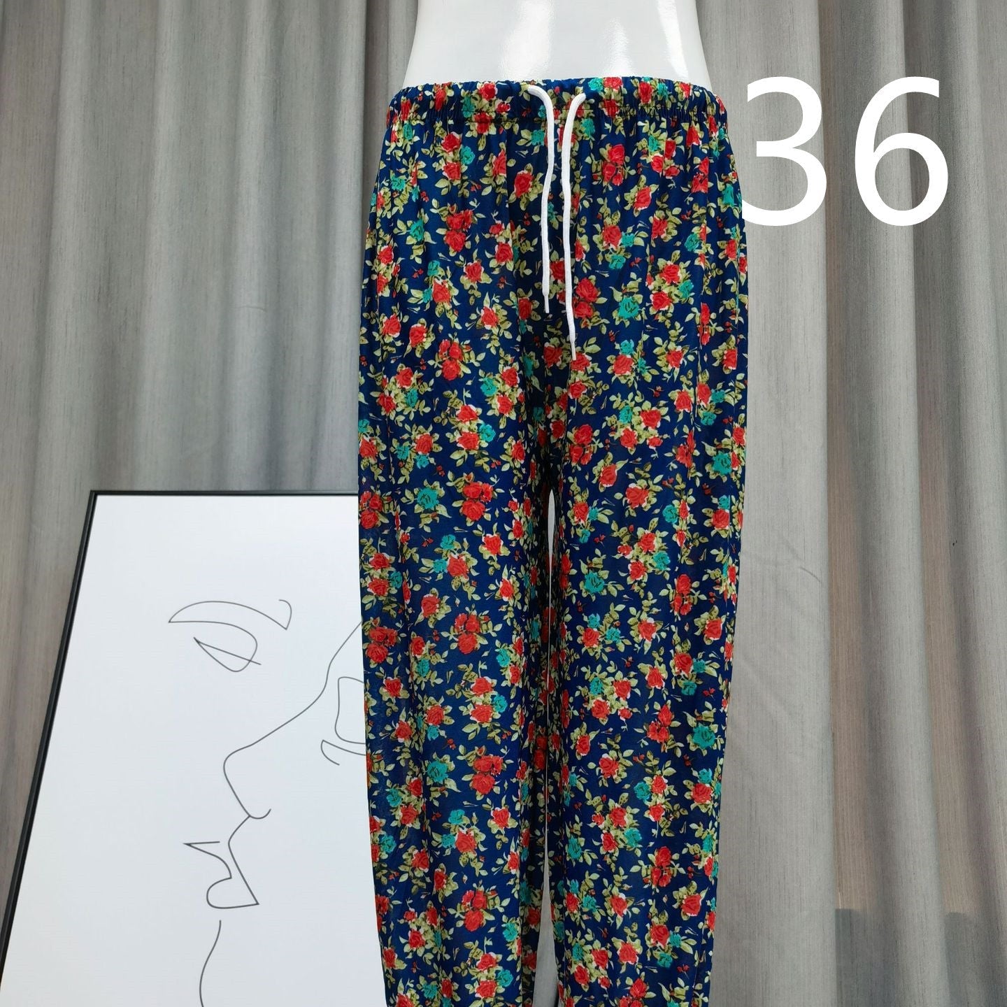 Women's Loose Drawstring High Waist Lantern Slacks