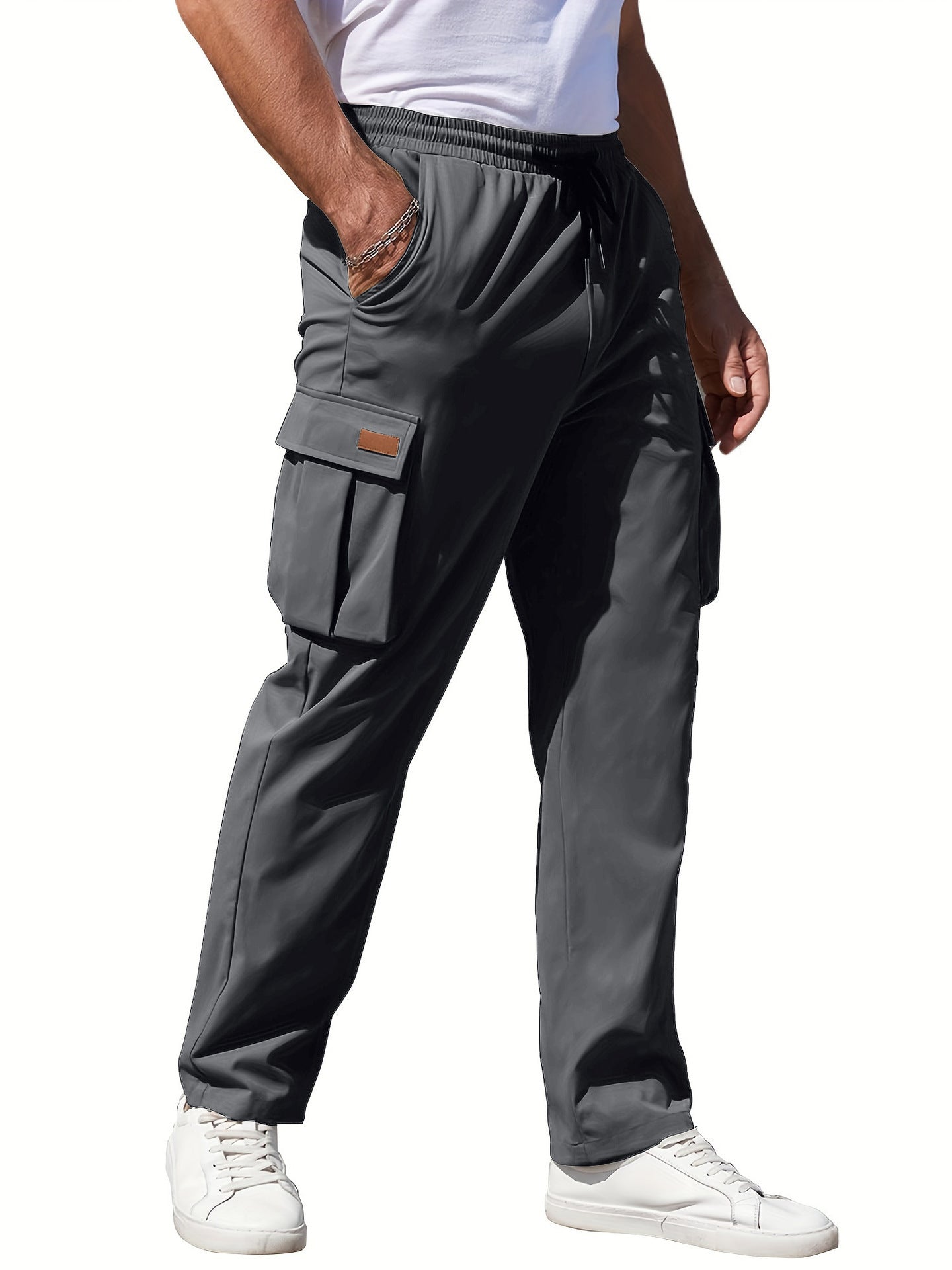 Neue Freizeit-Cargohose mit Kordelzug für Herren