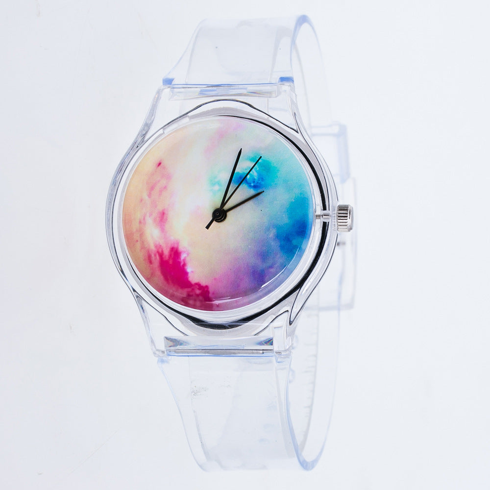 Koreanische Mode und schöne Farbe Jelly Student Casual Watch