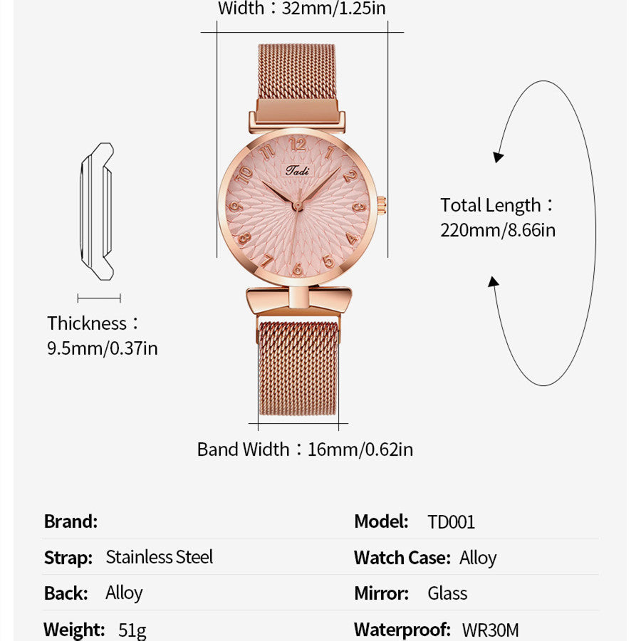Anzug Damen Quarzuhr mit Armband