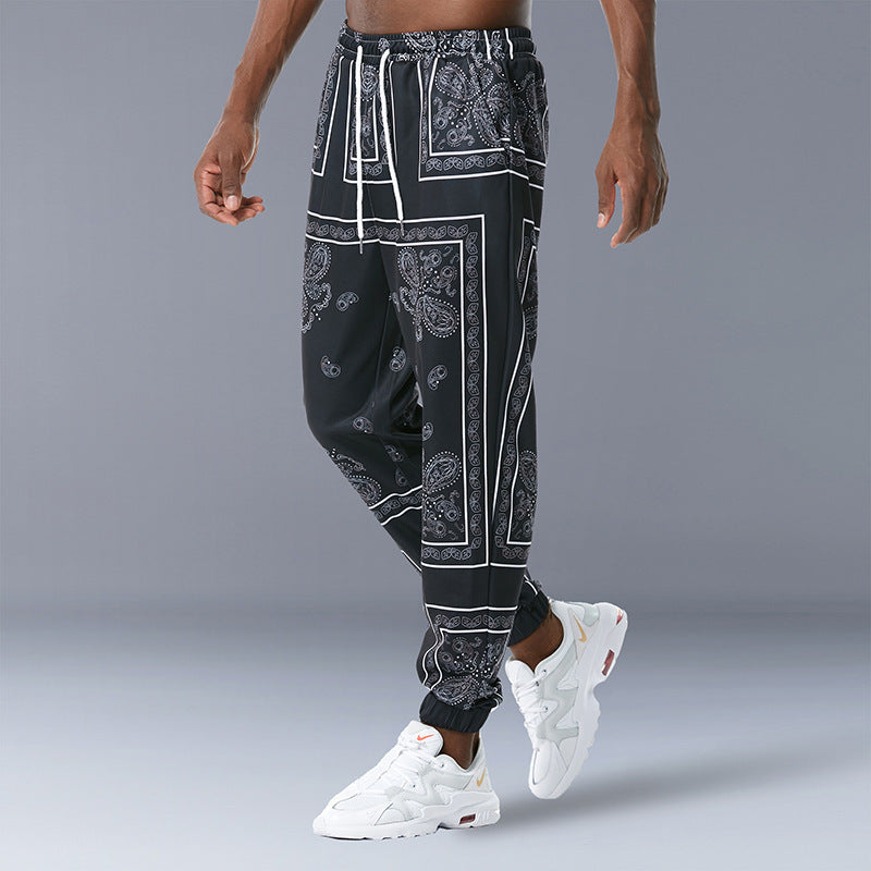 Jogginghose mit Retro-Print, lässige Jogginghose