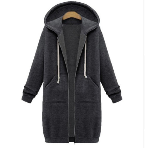 Kapuzen langarm winter pullover damen jacke in eine lange dicke hemd