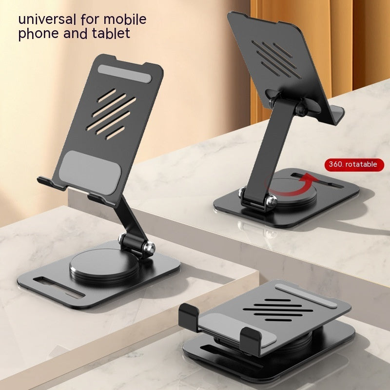 360 Grad drehbarer Metall-Handyhalter für den Schreibtisch, Ständer für Telefonpad, verstellbarer Desktop-Tablet-Halter, Tisch-Handyständer