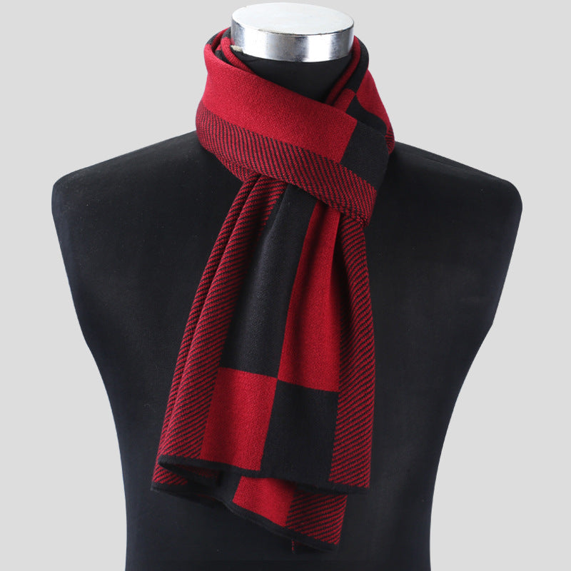 Karierter Herrenschal Strickschal
