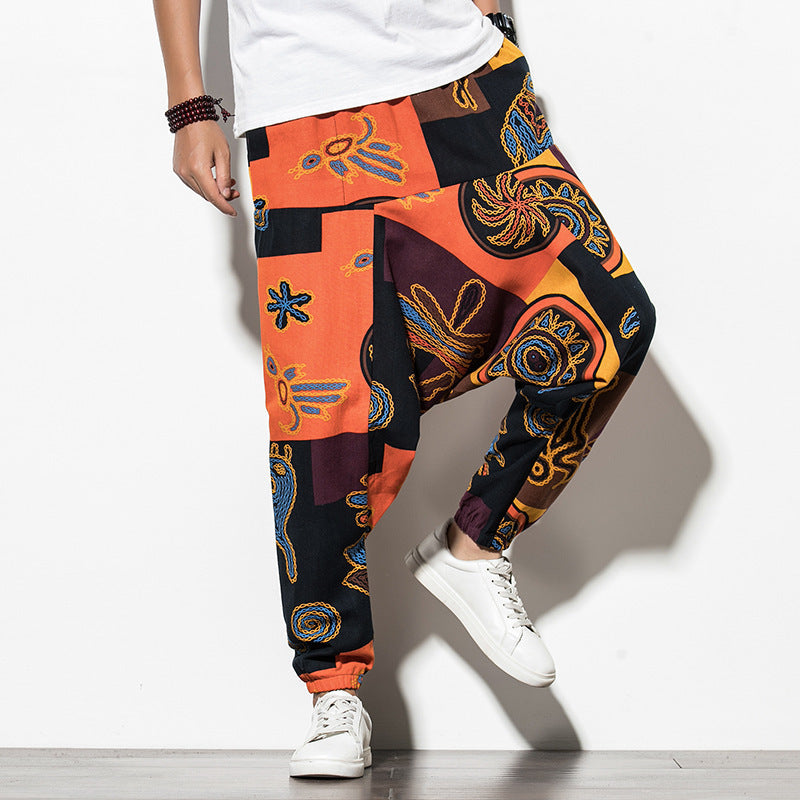Sommer Chinesischen Wind Bundle Fuß Hosen Für Männer Mast