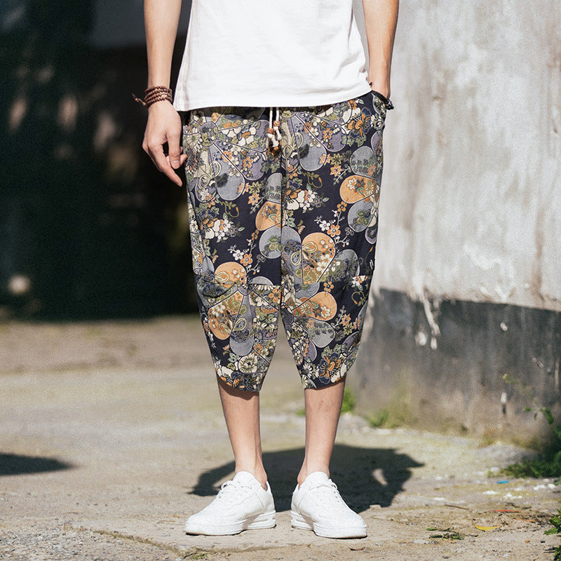 Lockere Retro-Kurze Hose in Übergröße