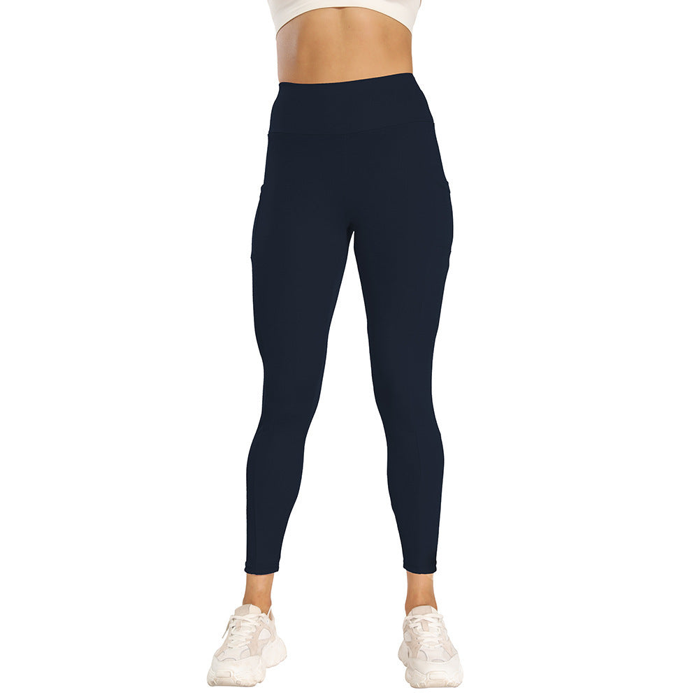 Modische Yogahose mit hoher Taille und Nähten