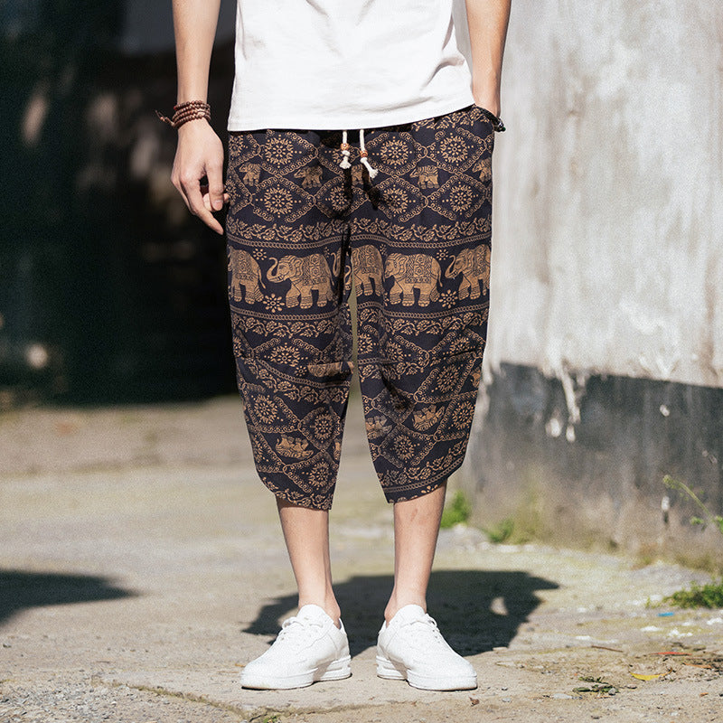 Lockere Retro-Kurze Hose in Übergröße