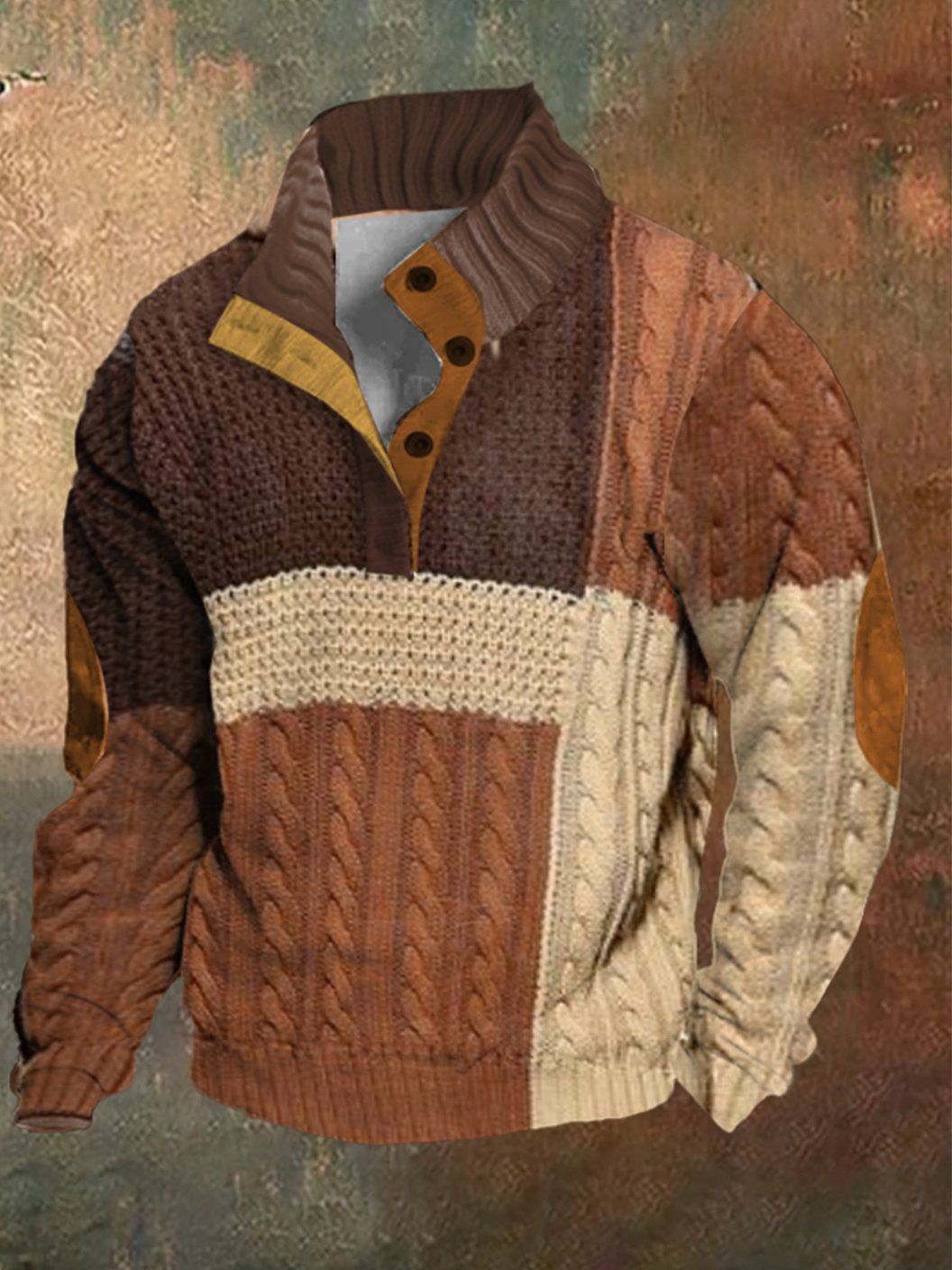 Frühling und Herbst Reißverschluss Digitaldruck Herrenpullover