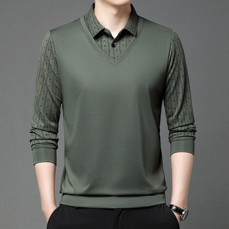 Zweiteiliger Strickpullover False für Herren