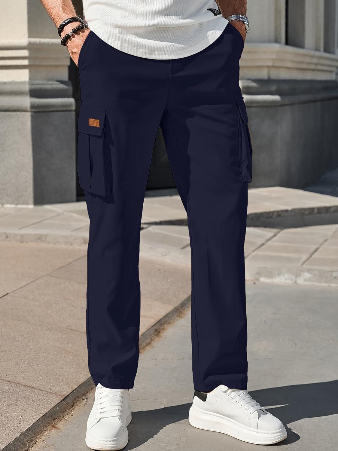 Neue Freizeit-Cargohose mit Kordelzug für Herren