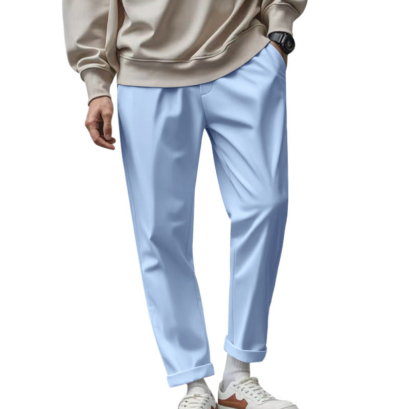 Lockere, bequeme, schnelltrocknende, taillierte Freizeithose für Herren in reiner Farbe