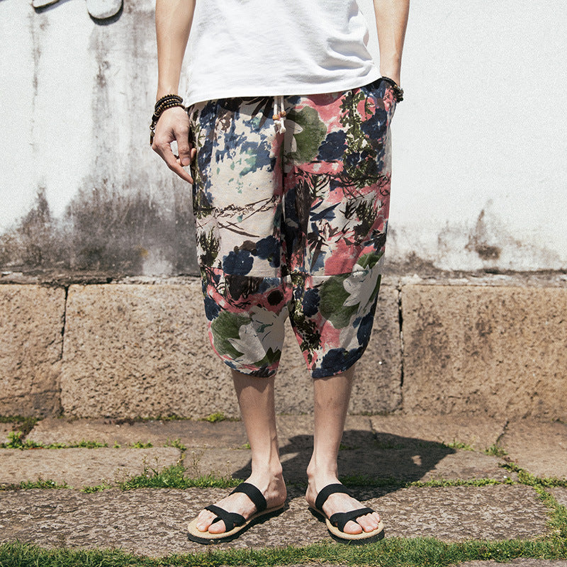 Lockere Retro-Kurze Hose in Übergröße