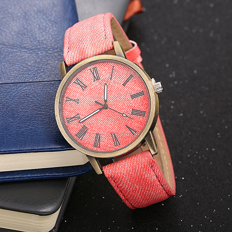 Explosive Damen-Armbanduhr mit Jeansgürtel, modische Armbanduhr
