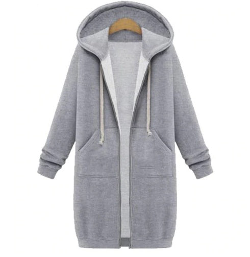 Kapuzen langarm winter pullover damen jacke in eine lange dicke hemd