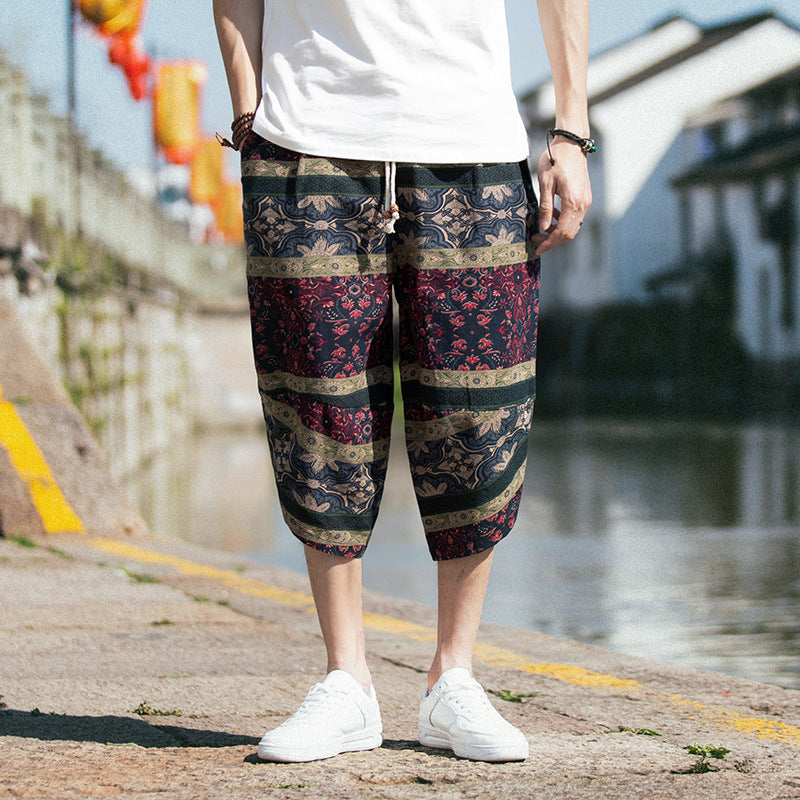 Lockere Retro-Kurze Hose in Übergröße