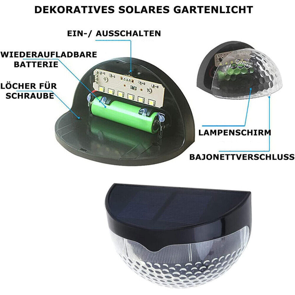 Solar-Gartenleuchte aus ABS-Kunststoff