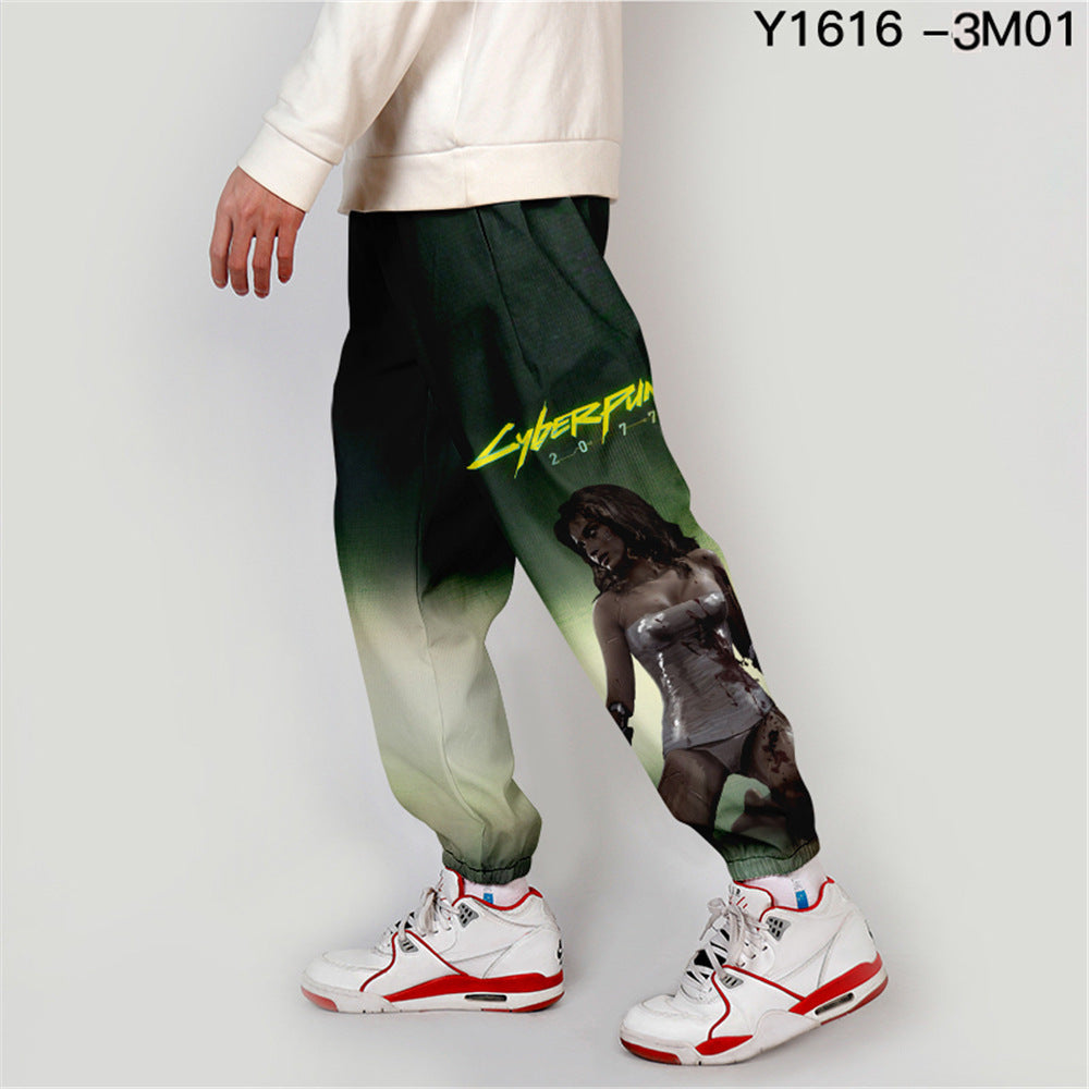 Cyberpunk 2077 Punk Cargo Hose Sommer Dünn