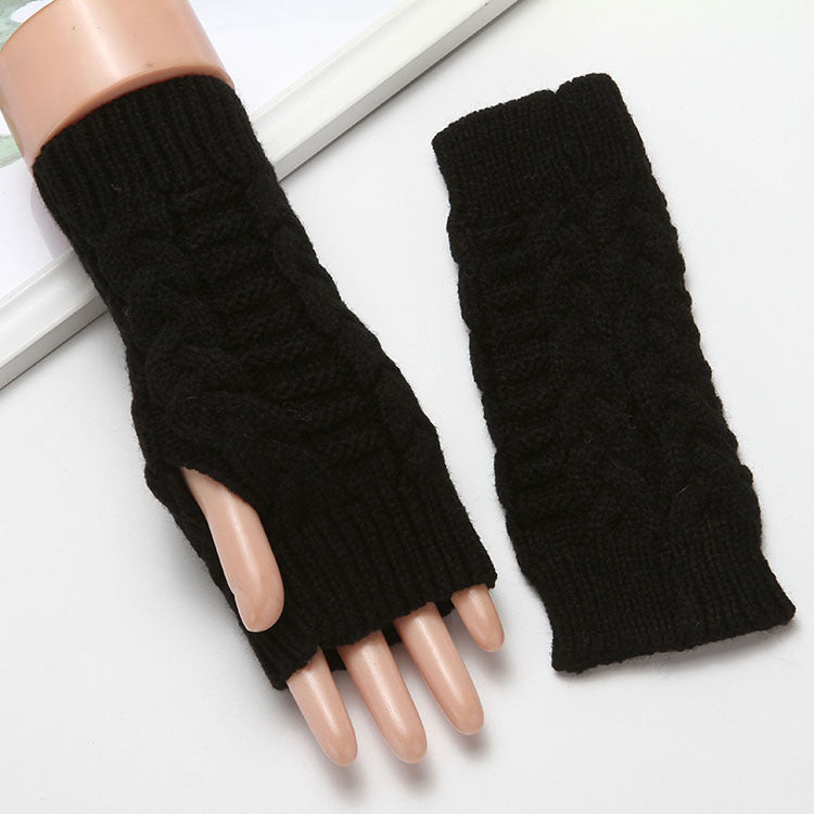 Men's And Women's Extended Warm Wool Leaking Gloves