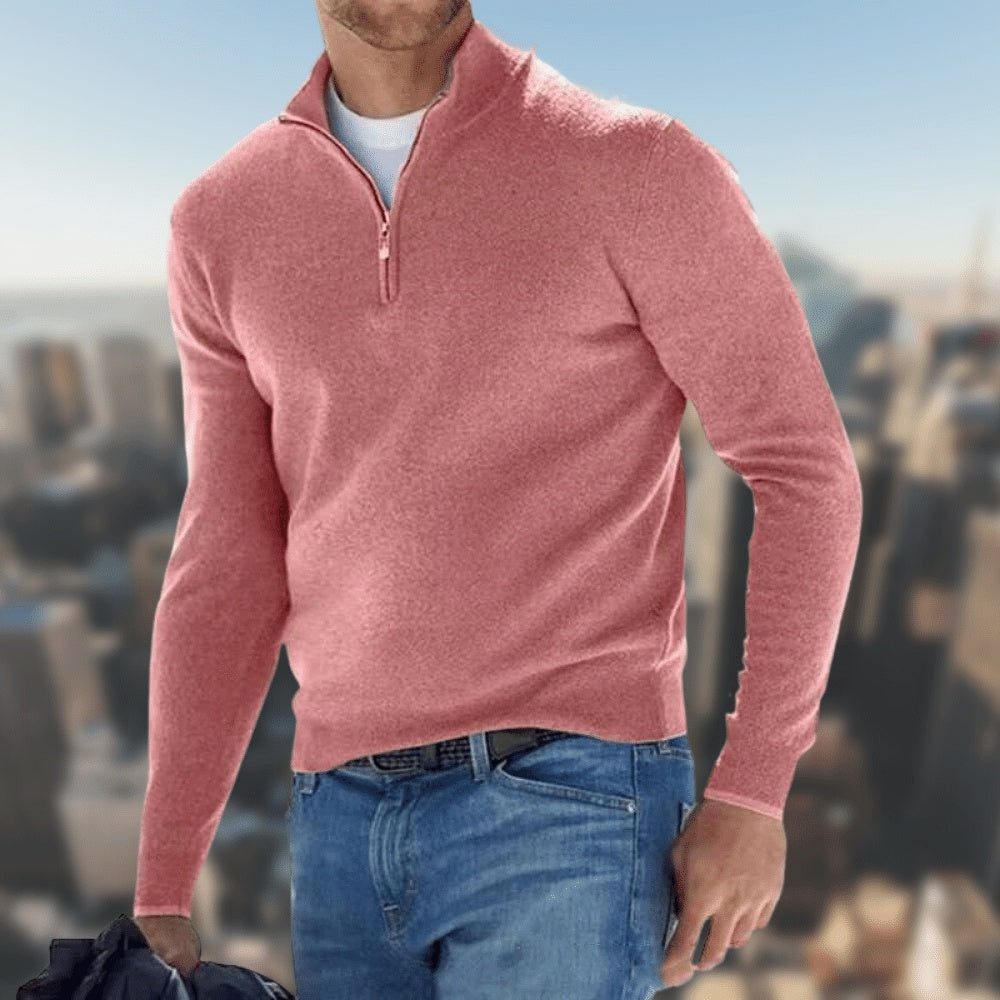 Europäische und amerikanische Langarm-Unterhemd Herbst und Winter Herren Strickjacke