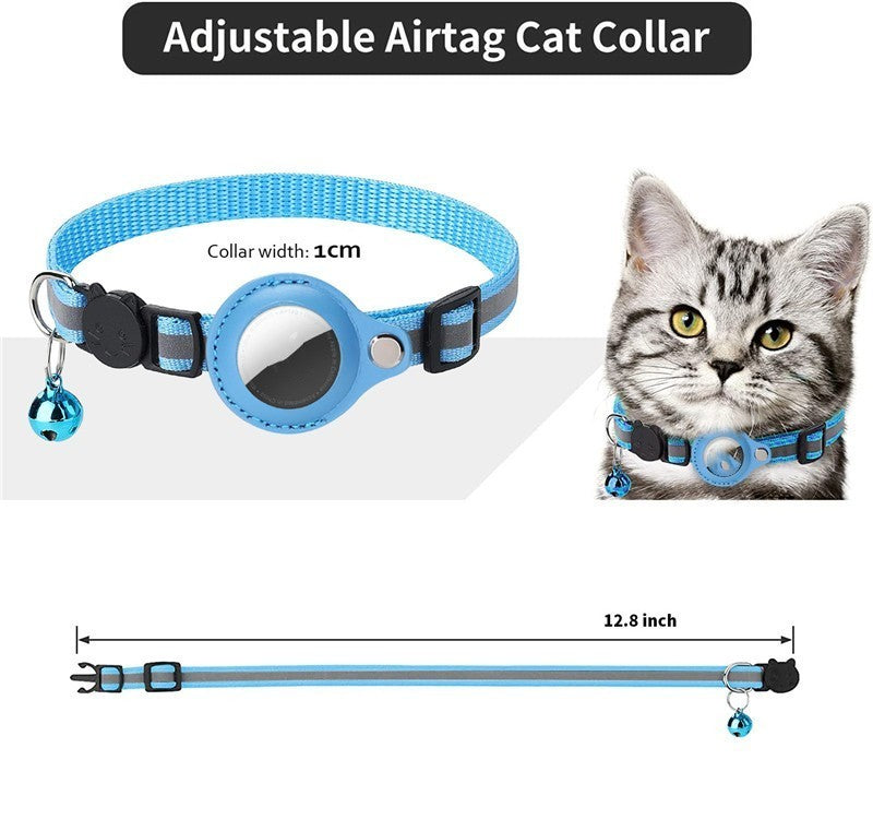 Haustierhalsband mit Glöckchen Airtag Reflektierendes Halsband