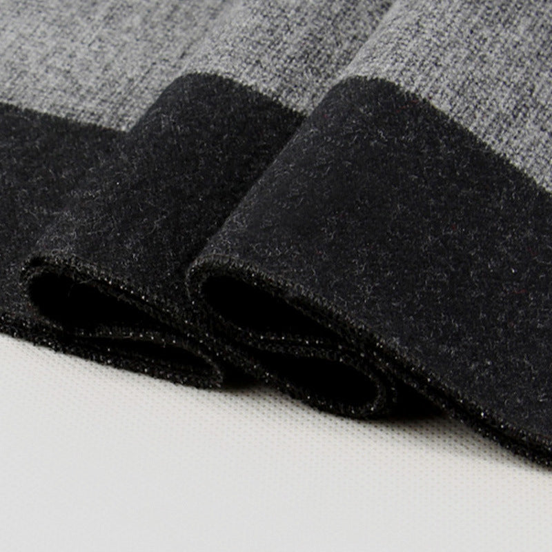 Modischer, lässiger, warmer Jacquard-Strickschal für Herren