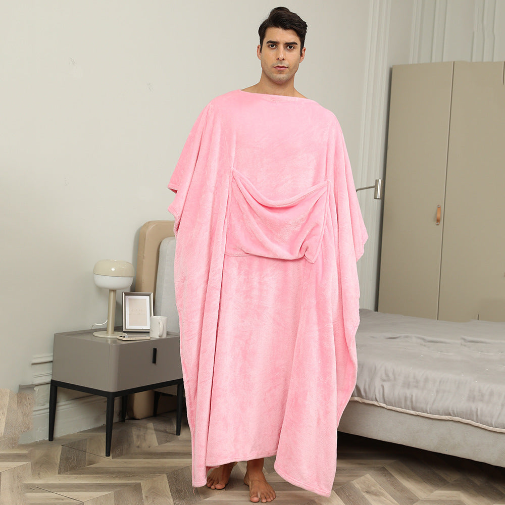 Car Airable Cover Flannel Soft And Comfortable Lazy Blanket With Pillow