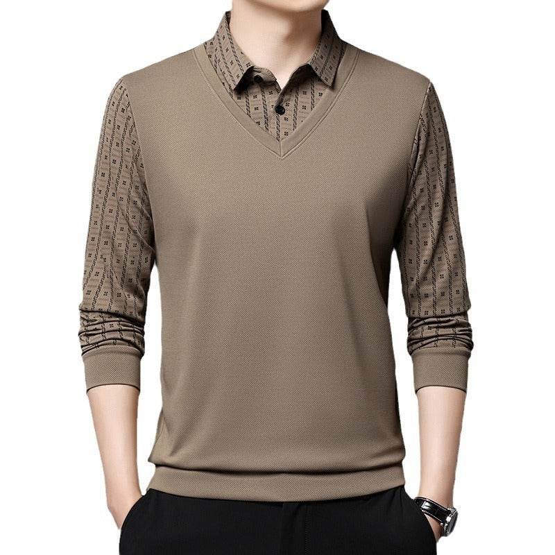 Zweiteiliger Strickpullover False für Herren