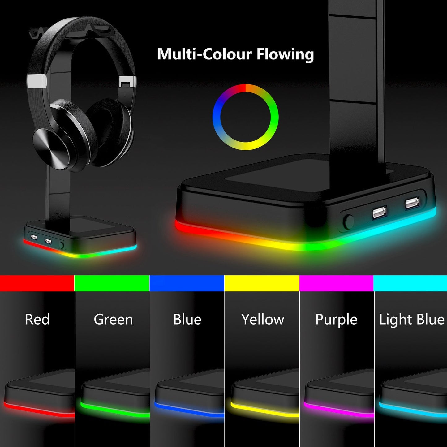 Farbwechselnde Headset-Halterung für Gaming-Headsets