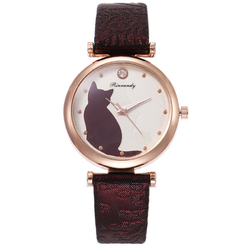 Damenmode Casual Diamant Quarzuhr