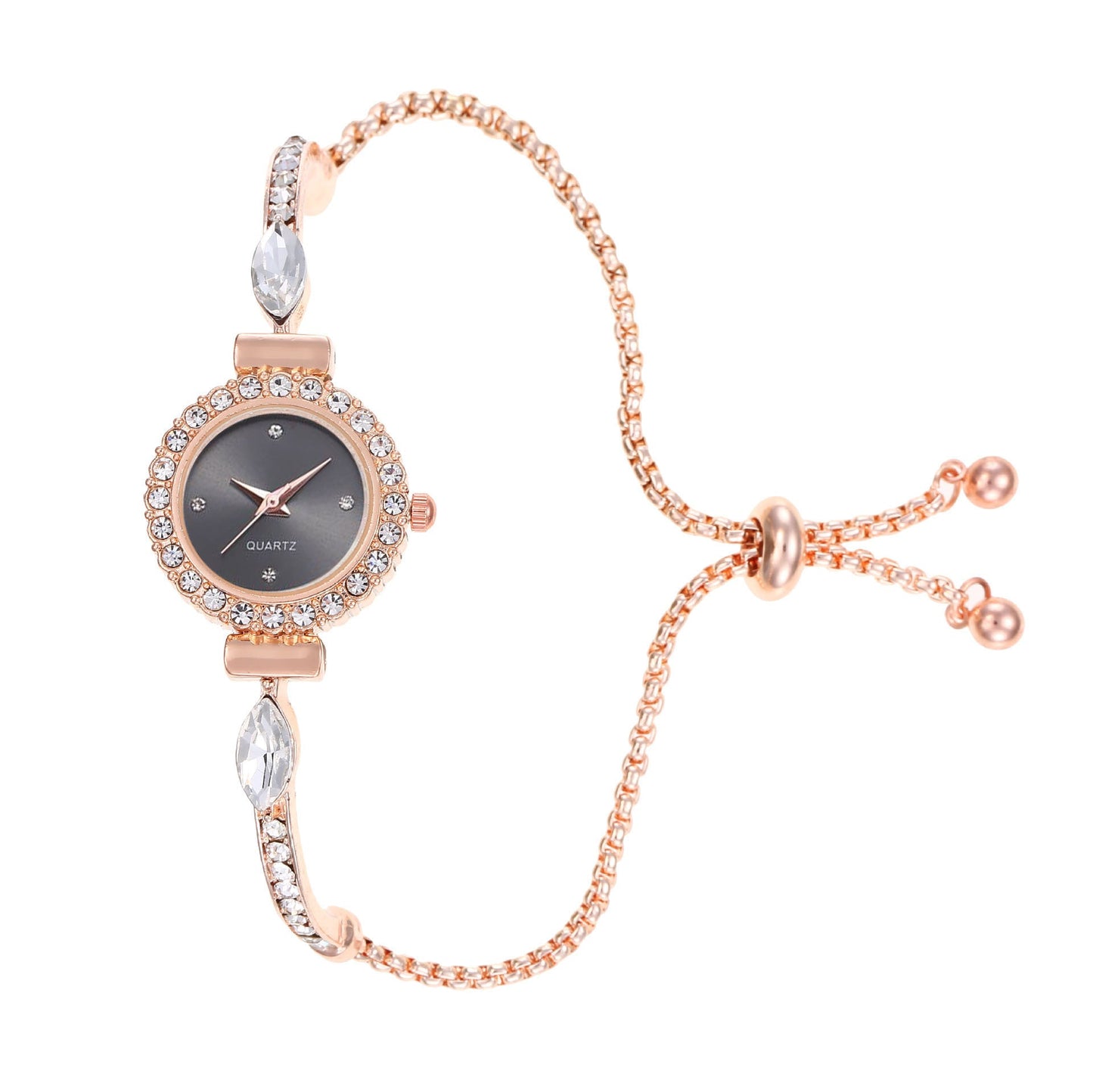 Dekorative ausziehbare Armbanduhr mit Diamant-Zifferblatt