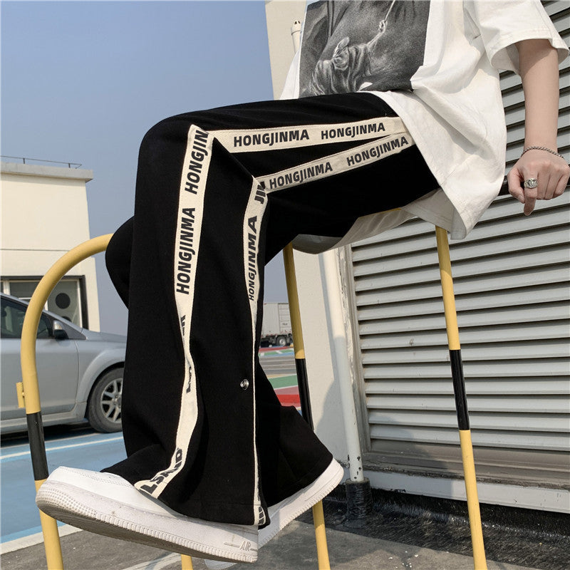 High Street Gerade, lockere, lässige, bodenlange Hose