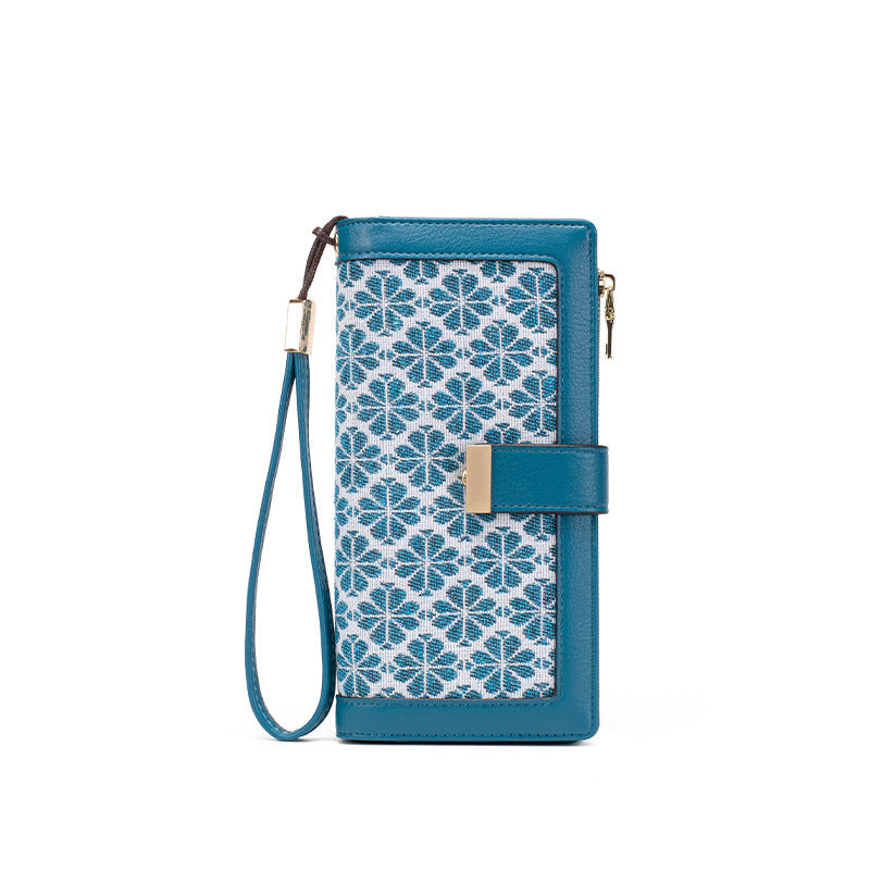 Lange Damenbrieftasche mit großer Kapazität und Schnalle