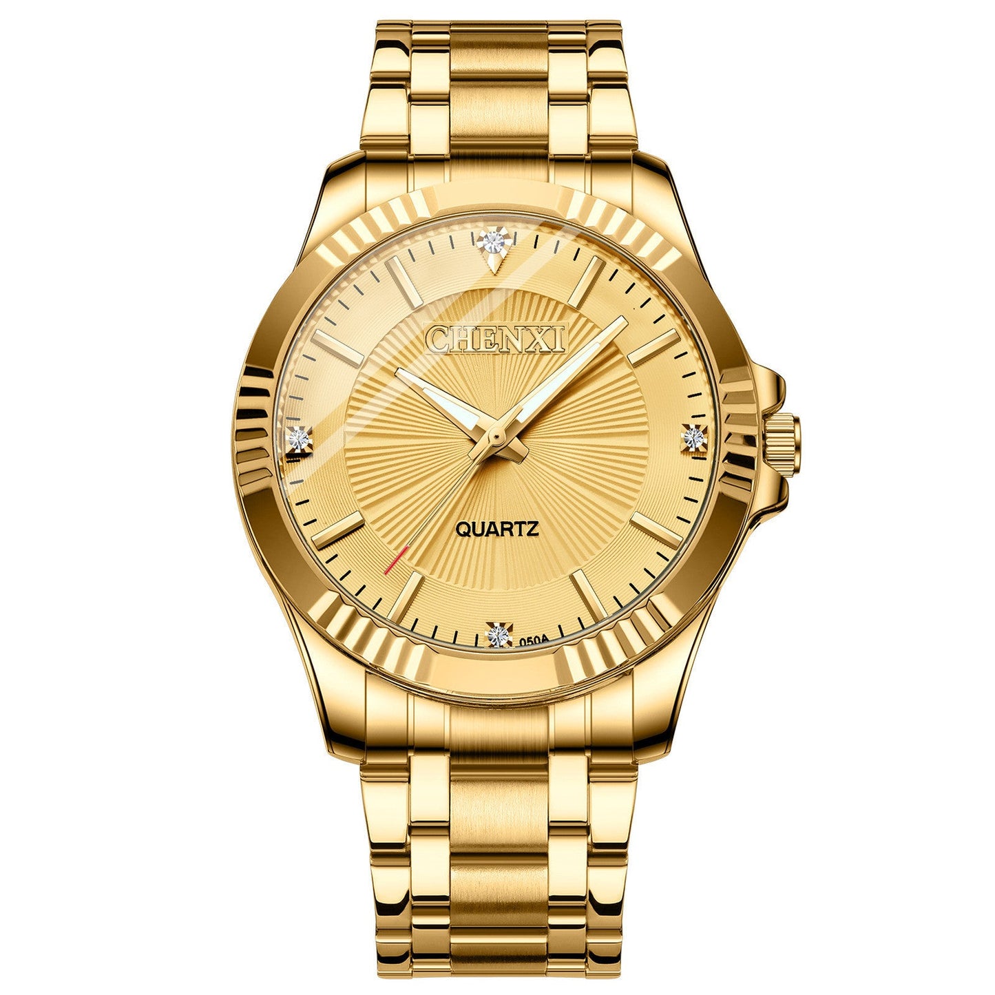 Modische Armbanduhr mit Diamanten für Damen und Herren